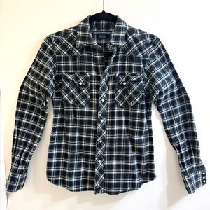 Ralph Lauren Black and White Western Revival Flannel Size 6